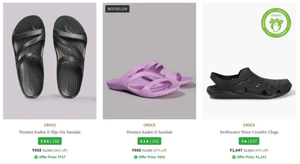 Crocs Footwear Upto Deal: Shocking 68% OFF Today Only! Crocs Footwear Upto Deal: Shocking 68% OFF Today Only!