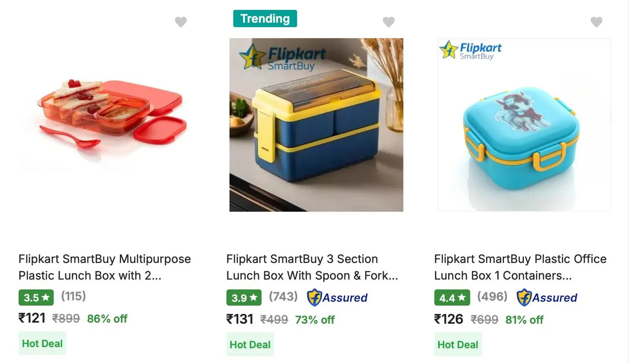 Flipkart Smartbuy Lunch Deal: Biggest 81% OFF Today Only!